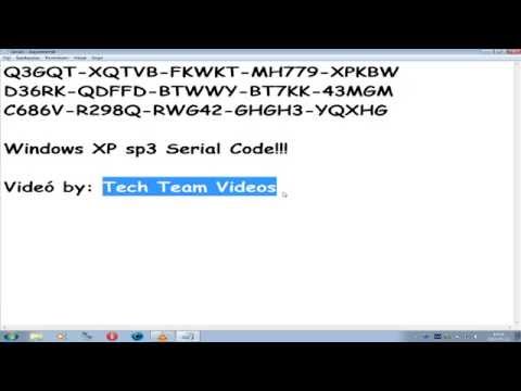 Windows xp pro serial code